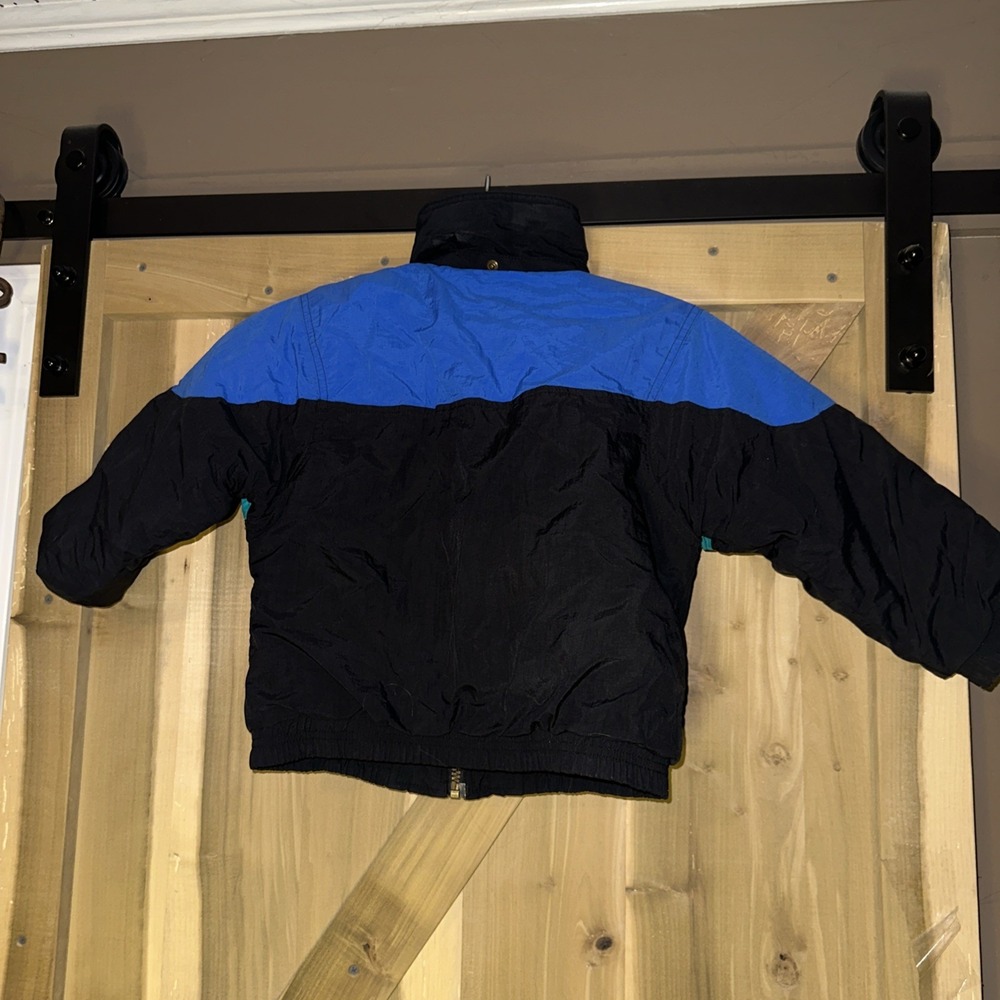 Vintage OSHKOSH B'GOSH Boys Multi Tone Winter Hooded Jacket M 5-6 *see Desc - Picture 6 of 6